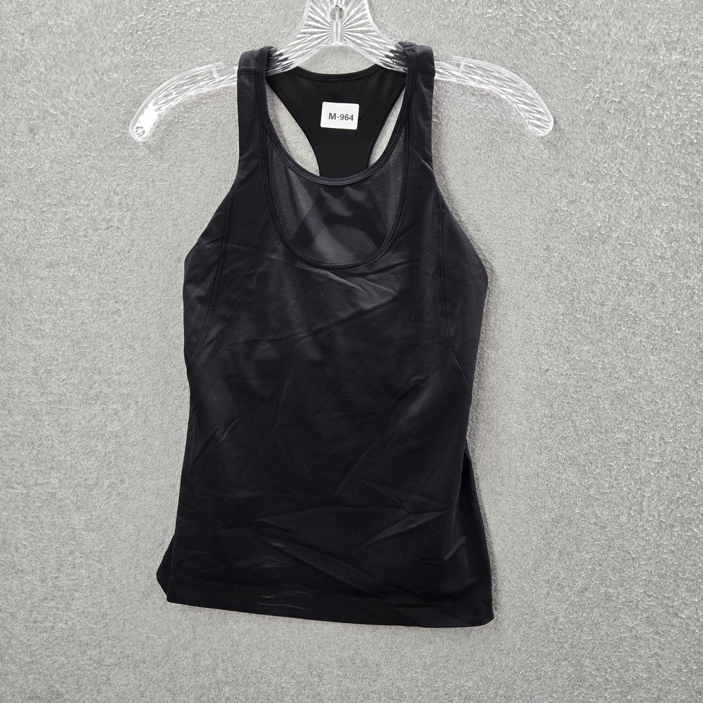 Lululemon Women Tank Top 6 Black Activewear Scoop Neck Pullover